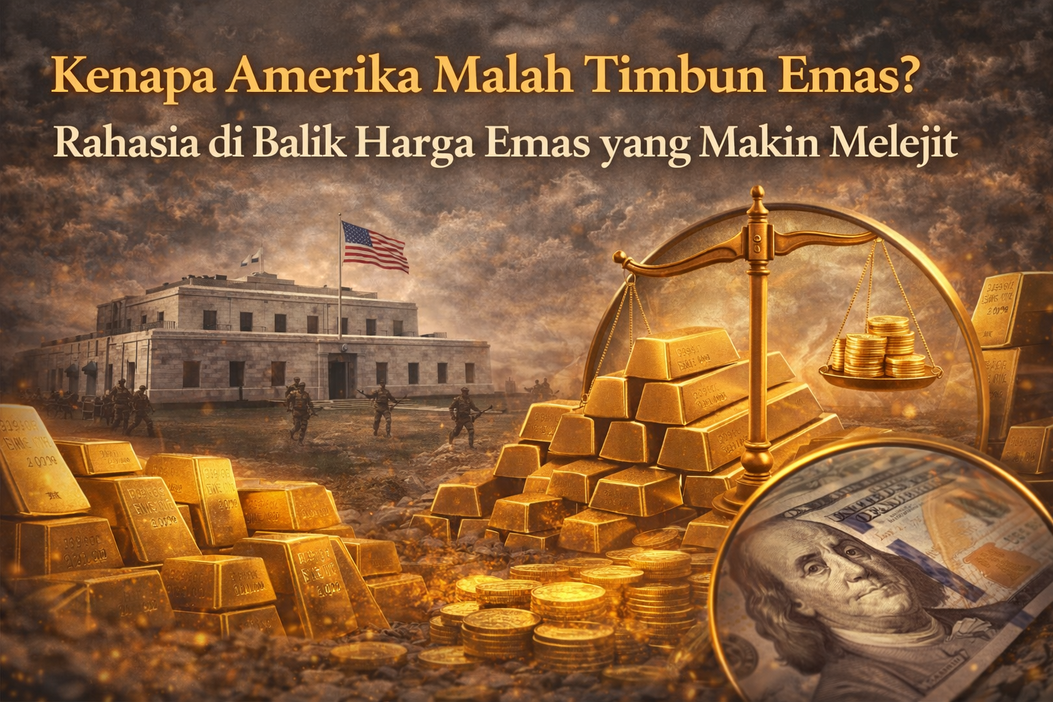 Kenapa Amerika Malah Timbun Emas? Rahasia di Balik Harga Emas yang Makin Melejit